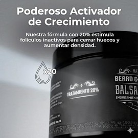 Kit 2 Meses Estilo Lumbeard Original — Bálsamo con Biotina y Bergamota 20% | Estimulante Crecimiento de Barba para Hombres | Cierra Huecos y da Densid