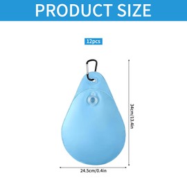 HUIKUANGEU Pool Cover Weights, Pack of 12 Pool Water Bags, Pool Weight Bag, Winter Pool Tarpaulin Weight Bag, Pool Wall Bags, Swimming Pool Cover Hanging Bag, for Pool Cover
