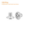 sourcing map Flanged Button Head Socket Cap Screws, 100 Pcs