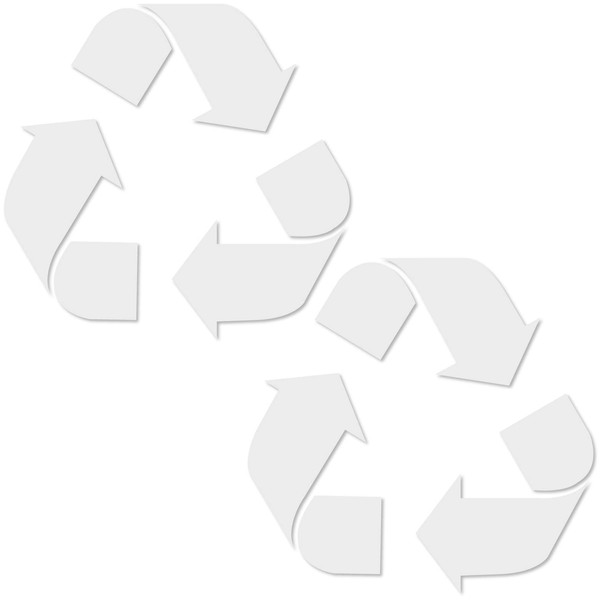 Recycle Symbol Sticker Decal (7in x 7in 2 Pack) to