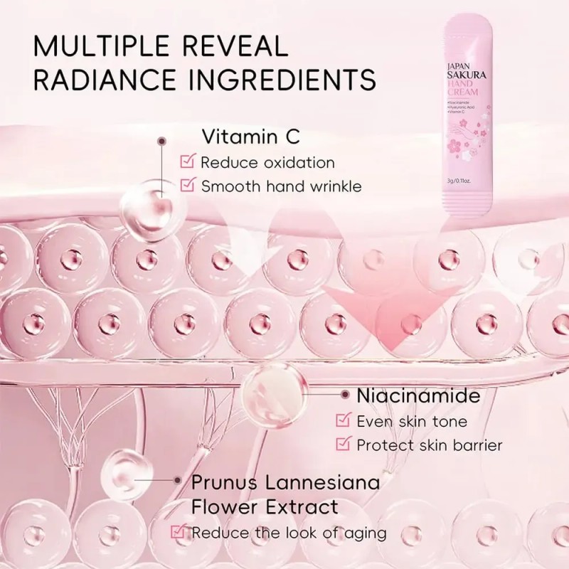 Crema De Manos Japan Sakura Hydra, Tamaño De Viaje, 30