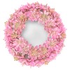 Boston International Decorative Front Door/Wall Wreath, Pink Succulent