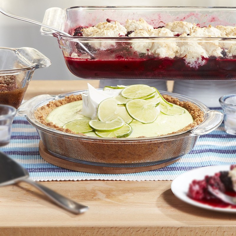 Libbey Baker's Premium 2-Piece Glass Deep Pie Plate Set, 9-inch