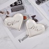 Ceramic Heart Shape Mr.& Mrs Wedding Ring Dish, Jewelry Dish