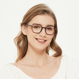 ZENOTTIC Blue Light Reading Glasses for Women/Men, Hexagonal Frame Spring Hinges Readers, Fashion Anti Glare Computer Glasses