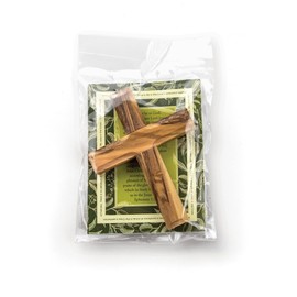 Olive Wood Wall Cross Magnet from Israel, Small Hanging Cross for Home Décor, Religious Wooden Pocket Cross, or Fridge Magnet, Christian or Catholic Faith Token from the Holy Land