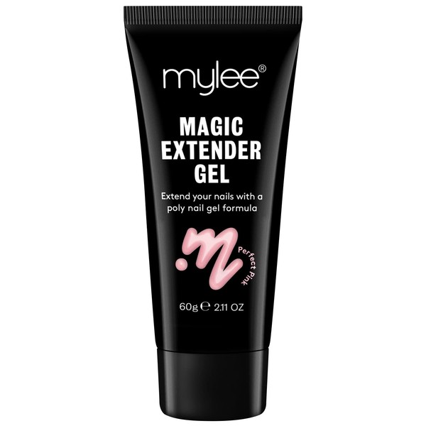 MYGEL by Mylee Magic Extender Gel – Long Lasting Wear, Natural Look, Nail Extension Gel, for Beginners & Salon Professionals, Acrylic Nail Thickening Builder Gel, Nail Art - 60 Gram Tub (Perfect Pink)