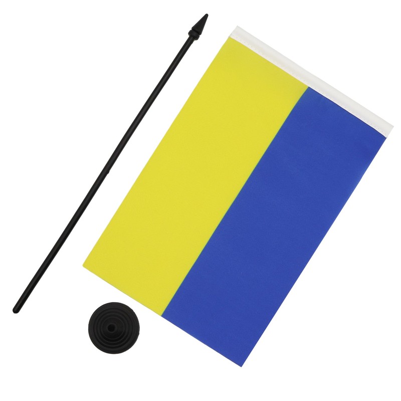 Ukraine Table Flag 5'' x 8'' - Ukrainian Desk Flag