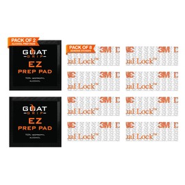 GOAT GRIP EZ Pass/I-Pass/FasTrak/SunPass Strips | EZ Pass Strips with Adhesive | EZ Pass Holder for Windshield | EZ Pass Mounting Strips | 8 Clear Strips (4 Sets) with 2 Prep Pads