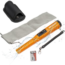 allsun Metal Detector Pinpointer for Adults,Gold Treasure Hunting Tool Accessories,4.5”Detection Depth IP68 Fully Waterproof 360°Search Handheld Pin Pointer Wand LCD & Belt Holster,3 Alert Modes TS103