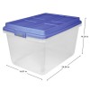 Hefty 72 Qt. Clear Storage Bin with Blue HI-RISE Lid