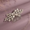 BERYUAN Rhinestone Hair Comb with Crystal Bridal Side Piece for