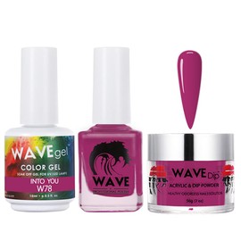 WAVEGEL Soak-Off Gel, Nail Lacquer & Acrylic/Dip Powder Matching Set - Simplicity Collection - #W78 Into You