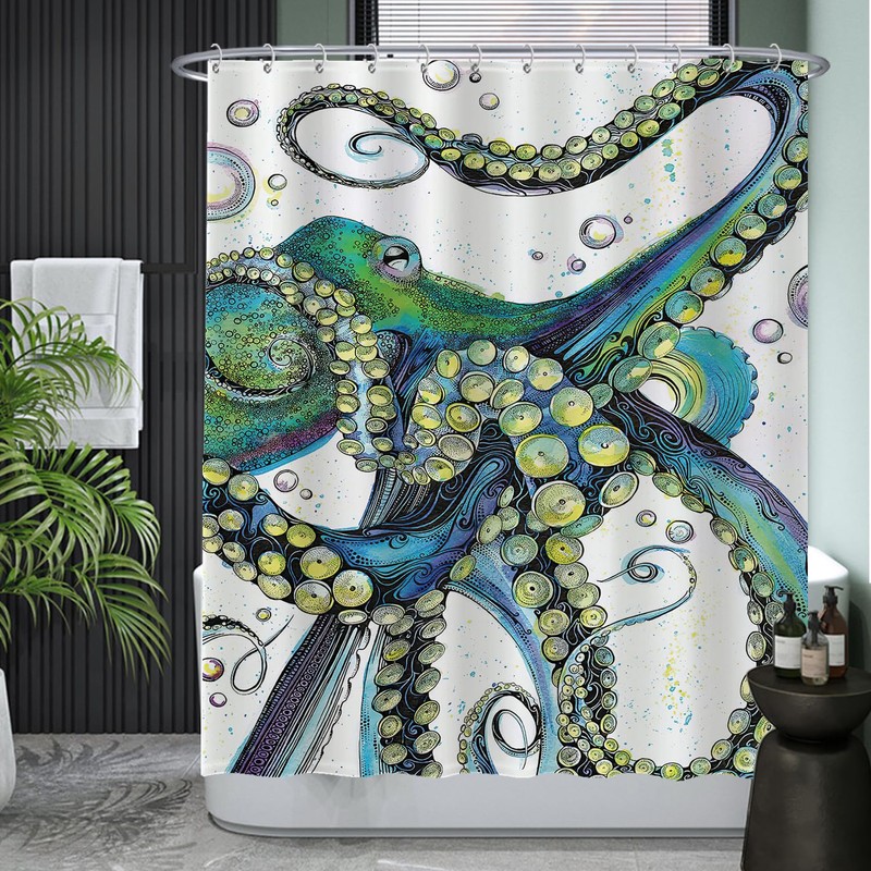 Ulticool Shower Curtain - Squid Calamari Sea Nature - 180