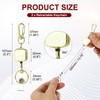 PATIKIL 2Pack Retractable Keychain, Metal Badge Reels Retractable Badge Holder