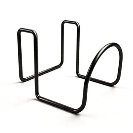 EPHIFY Heavy Duty Garden Hose Holder for Fence - No-Drill Wall Mount Water Hose Hanger, Fits 0.75" to 1.25" Railings - Powder Coated Solid Steel Hook for Expandable & Standard Hoses, Black