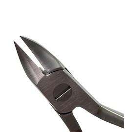 5in Nail Nippers with Curved Jaws and Foldable Spring Mechanism for Ingrown Toenails, Nail Cutters - German Stainless Steel