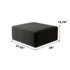 27.5" Corduroy Ottoman Seat Module for Modular Sectional Sofa, DIY