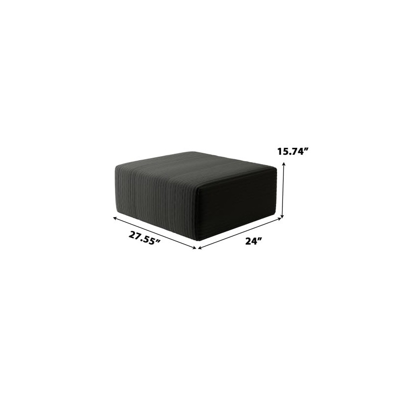 27.5" Corduroy Ottoman Seat Module for Modular Sectional Sofa, DIY