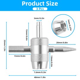 Notoke 3 PCS 4-in-1 Valve Core Tool Tire Valve Tools, Multifunctional Valve Stem Removal Tool Tire Valve Stem Tool, Valve Stem Puller Valve Stem Removal Tool for Bicycle Bike Automobile Car