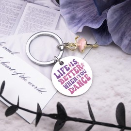 Cxulquvs Dance Keychain Dance Gifts for Teen Girls Dance Themed Gifts for Dancers Unique Ballet Gift for Teen Girl Dancer Accessories for Girls Birthday Gift Ideas for Dancers