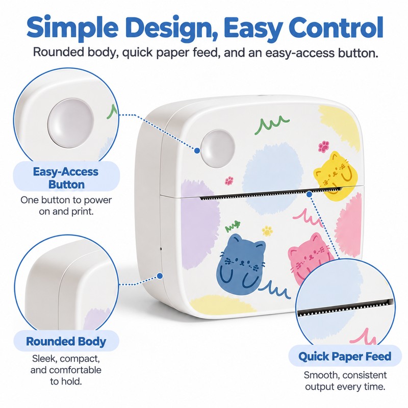 Portable Thermal Label Printer for Home & Work – Bluetooth