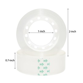 Ykimok 15 Rolls Transparent Clear Tape Refills for Dispenser, Sturdy Tape(Not Easily Tear), 0.7 Inch, 27.3 Yard, Perfect for Office, Home, School