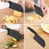 YukaBa Crinkle Potato Cutter 2.9" x 11.8" Stainless Steel Waves