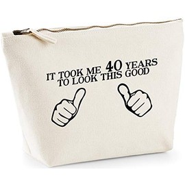 Hippowarehouse It took me 40 years to look this good printed make up cosmetic wash bag 18x19x9cm