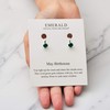 Philip Jones May (Emerald) Birthstone Clip On Earrings Created with