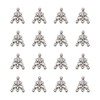 20 piezas de plata tibetana triangular con 3 agujeros para