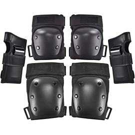 6 Pcs Coderas De Rodilla Con Protector De Muñeca Ajustable,Equipo De Protecciones Profesionales para Niños y Adultos,es Adecuado para Bicicleta...    