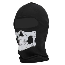 OQUQO Balaclava Ghost COD Mask, MW2 Skull Full Face Mask, Windproof Ski Mask Airsoft Mask Tactical Balaclava Mask for Men Women Youth Black
