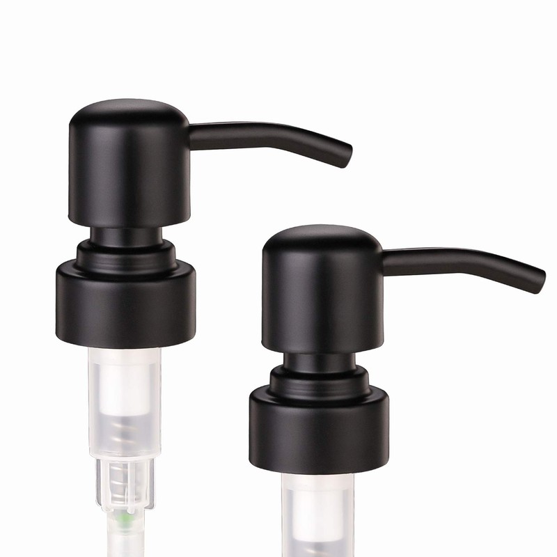 2 Pack Thick Clear Glass Pint Jar Soap Dispenser with