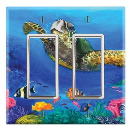 Graphics Wallplates - Sea Turtle Adventures - Double Rocker/GFCI Wall Plate Cover
