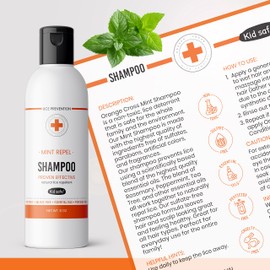 Orange Cross Lice Removal Mint lice Shampoo - Head lice Shampoo for Kids & Adults & Family, Natural DIY Home Lice Prevention Shampoo (8 Oz)