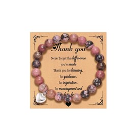 Inspirational Bracelet for Women Natural Stone Bracelet Healing Crystal Bracelet Adjustable Stretch Bracelet Thank You Gifts Inspirational Gifts Beaded Bracelet Jewelry Gift