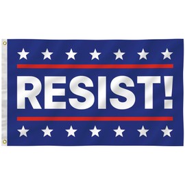 Resist Flag 3x5 Feet - Polyester Fiber Double Stitched Edge Brass Washer, Bright Color, Suitable For Indoor/Outdoor Use (resist)