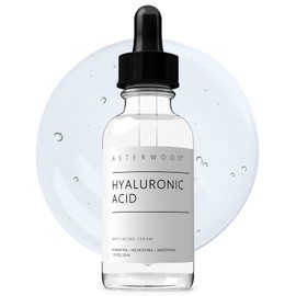 Asterwood Hyaluronic Acid Serum for Face - Plumping Anti-Aging Hydrating Unscented 1 Fl Oz Size / 얼굴용 아스터우드 히알루론산 세럼 - 플럼핑 안티에이징 수분 공급 무향 1 Fl Oz Size