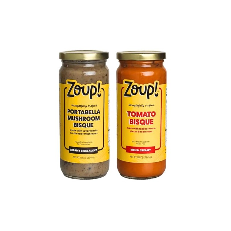 ZoupSoup Combo Pack - Tomato Bisque and Portabella Mushroom, 16oz