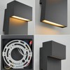 Nigaut Black 15W LED Outdoor Wall Lights, 2 Pack 3000K