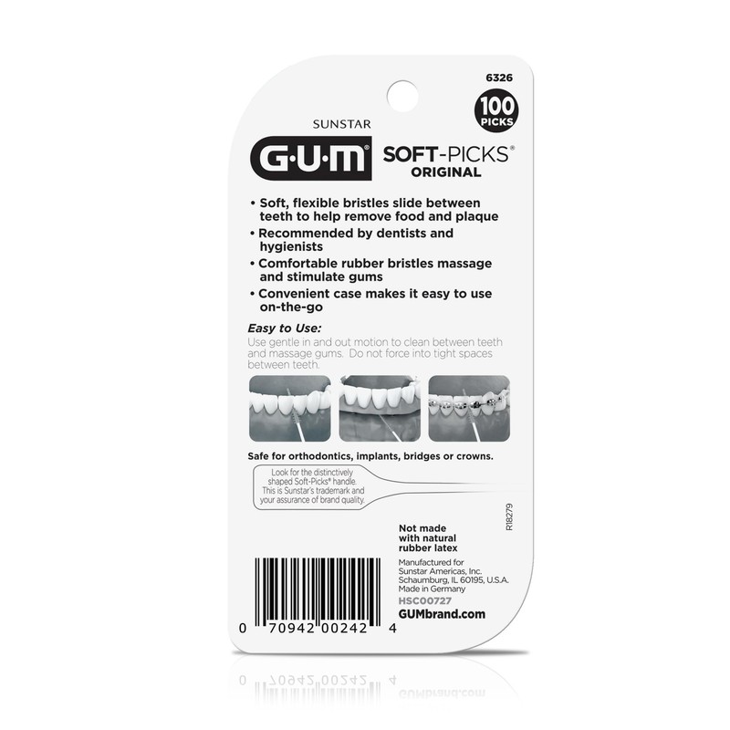 GUM Soft-Picks Original, Easy to Use Dental Picks for Teeth
