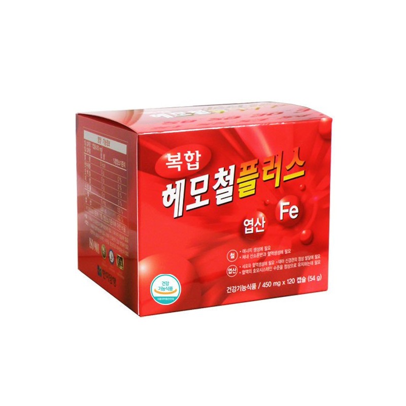 Hanmi Yanghaeng 복합헤모철플러스 4개월 철분 엽산 100% 철분제 임산부 Complex