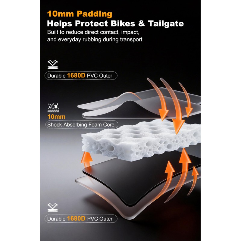 Tanfix Tailgate Pad for Mountain Bikes, 51" Tailgate Protection Pad