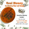 Relaxcation 1 Glycerin Soap Bar with Real Money Inside with