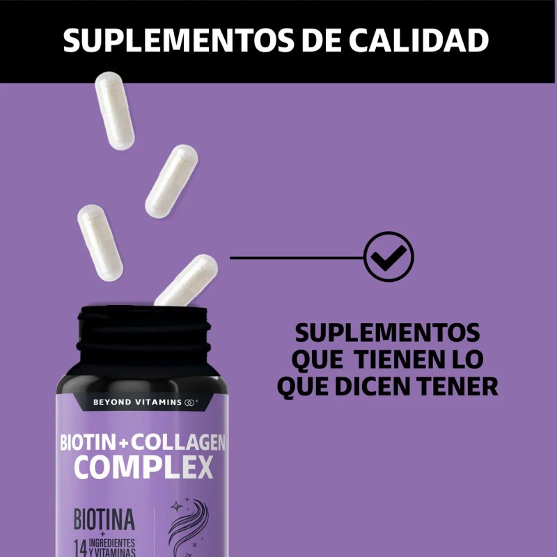 Biotin Collagen Complex Contiene Biotina Colágeno Ingredientes Vitaminas Colageno Multi