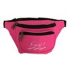 Yens 3 Zippered Fanny Pack w/Fun Logo, FN-03F (Neon Pink)