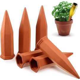 koundeneko Automatic Waterer, Automatic Water Filling Cap, Set of 6, Ceramic, Flowerpot, Watering Tool, Watering Equipment, Automatic Watering Countermeasure for Plants, Potted Plants, Vegetables