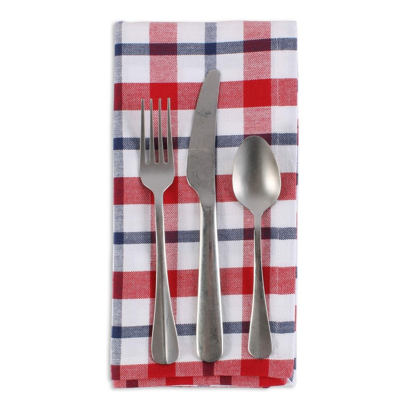 DII American Plaid Kitchen Textiles, Napkins, 20x20, 6 Piece