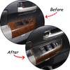 HIRUFAIT 4PCS Car Door Window Lift Switch Panel Frame Sticker